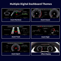 12.3" LCD Virtual Cockpit Digital Instrument Cluster Dashboard untuk Audi A4 2009-2016 Wireless CarPlay Android Auto Plug & Play