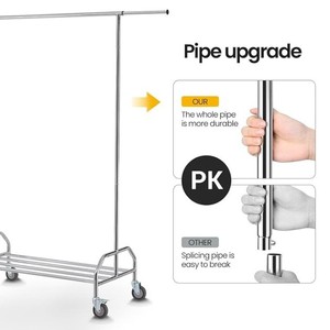 Tùy Chỉnh Nhiệm Vụ Nặng Nề Ngang Dọc Đơn Giản Hiện Đại Áo Giá Có Thể Tháo Rời Dày Quần Áo Giá Sàn Đứng Dọc Thanh - Product Image 3