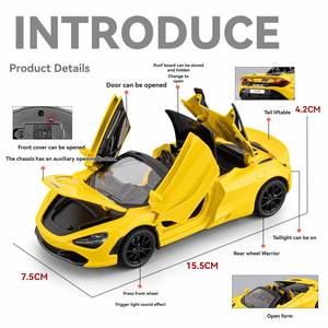 Nuevo Modelo <span class=keywords><strong>de</strong></span> Coche <span class=keywords><strong>McLaren</strong></span> 720S a Escala 1:32 <span class=keywords><strong>de</strong></span> Aleación con Sonido y Luz, Modelo <span class=keywords><strong>de</strong></span> Coche <span class=keywords><strong>de</strong></span> Metal para Jugar y Exhibir - Product Image 3