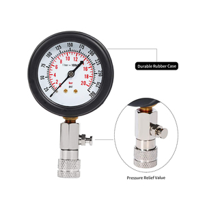Outil de Test de pression de cylindre de moto automobile Kit de testeur de <span class=keywords><strong>Compression</strong></span> avec adaptateurs Test moteur à essence à gaz - Product Image 3