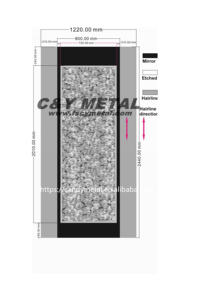 Tecnología de procesamiento de paneles decorativos de metal impresos en color para cabinas de ascensor de acero inoxidable - Product Image 3