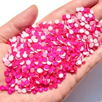Oleeya Hot Fix Strass Nouveau Néon Cristaux Colorés Hotfix Strass Dos Plat Décoration Pierres pour Accessoires de Vêtement