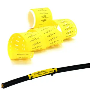 Tube numérique jaune tube numéro impression laser tube thermorétractable manchon d'identification de fil électrique