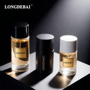 Botella de Perfume de Vidrio Transparente Cilíndrica Ecológica de 30ml 50ml 100ml 200ml con Pulverizador y Tapa Cilíndrica - Product Image 3
