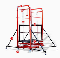 Échafaudage élévateur électrique portable avec chaîne de levage, construction métallique, treuil neuf