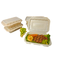 Boîte à lunch jetable en balle de riz pour récipients de préparation d'aliments à emporter Vaisselle jetable écologique