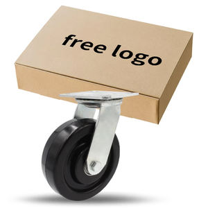 Ruedas Giratorias Industriales Resistentes al Calor <span class=keywords><strong>de</strong></span> 6 Pulgadas, Ruedas <span class=keywords><strong>de</strong></span> Poliéster Negro para Trabajo Pesado, Aptas para Altas Temperaturas - Product Image 3
