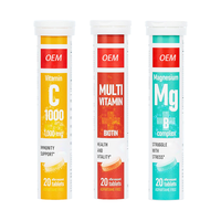 Comprimés effervescents de vitamine C en marque privée OEM/ODM pour adultes, stimulant le système immunitaire, logo personnalisé disponible