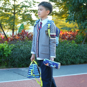 Ensemble de sac à dos d'école de dessin animé léger avec fermeture à glissière sac de livre de maternelle trousse à crayons sac à déjeuner ensemble sain pour garçon - Product Image 3