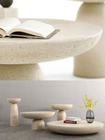 Table basse champignon Wabi-sabi Table à thé en pierre naturelle de luxe pour extérieur et intérieur
