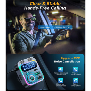 <span class=keywords><strong>Adaptateur</strong></span> émetteur <span class=keywords><strong>FM</strong></span> pour autoradio portable avec prise en charge MP3 12V, chargeur USB PD QC3.0, mains libres - Product Image 6