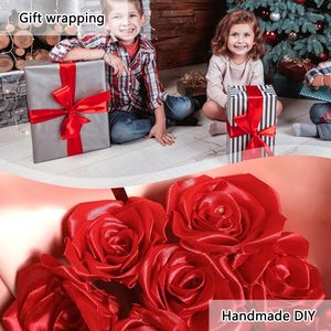 Cintas de Poliéster de Alta Resistencia de 4 cm, Rollo de 100 Yardas, 1.5 Pulgadas, Color Rosa, Satén de Doble Cara con Flores de Rosa Eterna - Product Image 4