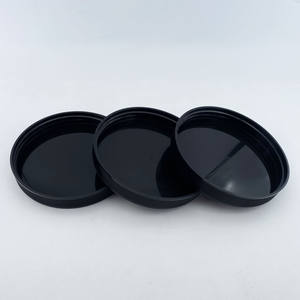 Échantillon gratuit Capuchon à vis mat de grande taille à rayures verticales Couvercle de pot de crème corporelle Couvercles en plastique 110/400 PP - Product Image 3