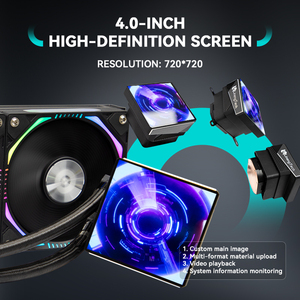 LN360LCD RGB 360mm Fluid Bearing CPU Cooler LED <b>Fan</b> Heatsink Water Cooling 3pin/4pin <b>Computer</b> Case Aluminum Copper RGB Lighting - Product Image 2