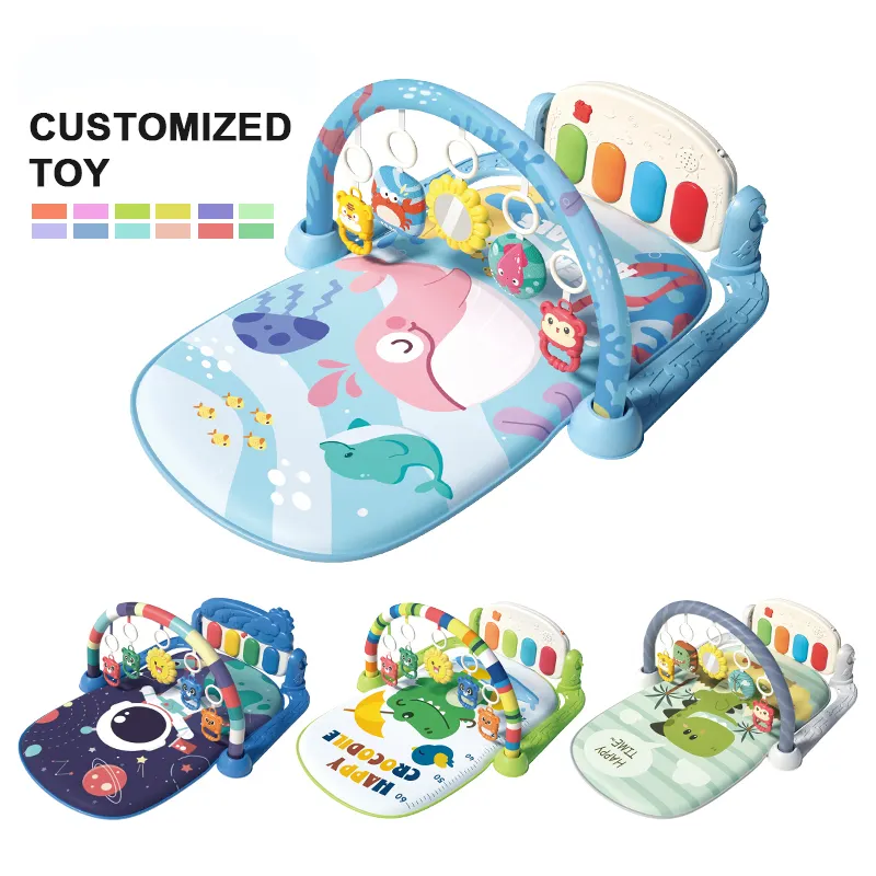 Zhorya multi-fonctionnel bébé activité Gym jeu couverture avec support de Fitness boules musicales piscine bébé piano Gym tapis de jeu