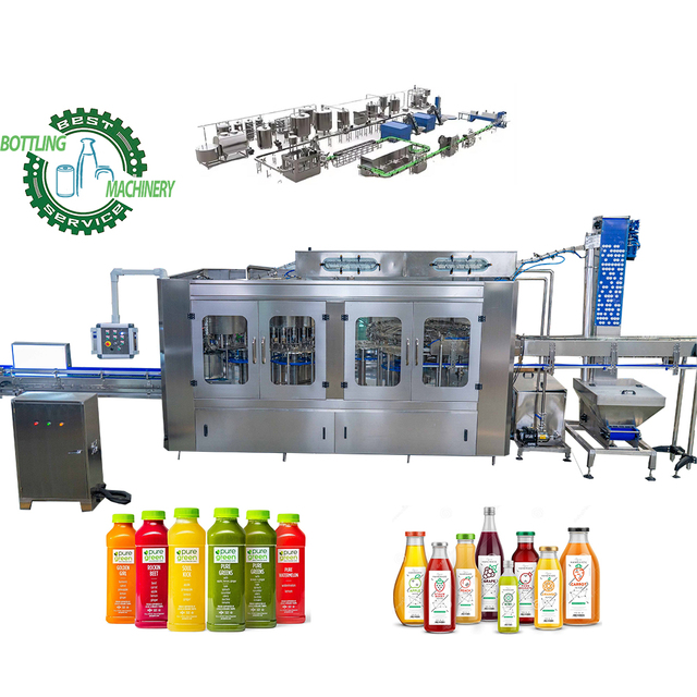 Professional Manufacturing Quality Guaranteed Industrial Full Set a to Z PET Glass Bottle Juice Filling and Sealing Machine