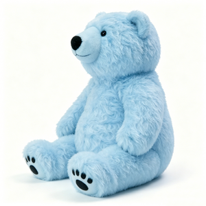 Oso de Peluche Azul Claro, Oso de Peluche Azul, Juguete de Peluche Suave, Adorable Oso de Peluche Sentado - Product Image 5