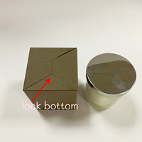 Boîte d'emballage pour bougies parfumées avec logo personnalisé, vente en gros |   Boîte en papier kraft pliable de couleur neutre à bas prix pour petits pots de bougies