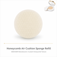 Éponge de recharge JLY pour coussinets de maquillage ronds, carrés, ovales et compacts – Texture nid d'abeille pour une application uniforme de la poudre