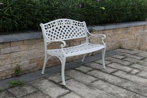 Chaise <span class=keywords><strong>de</strong></span> parc d'extérieur blanche en <span class=keywords><strong>aluminium</strong></span> moulé, meuble <span class=keywords><strong>de</strong></span> loisirs, d'extérieur, <span class=keywords><strong>de</strong></span> paysage <span class=keywords><strong>de</strong></span> forêt, chaise <span class=keywords><strong>de</strong></span> salle à manger, <span class=keywords><strong>banc</strong></span> <span class=keywords><strong>de</strong></span> parc - Product Image 4