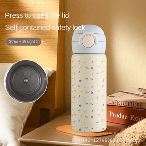 Botella de Agua Portátil con Aislamiento al Vacío de Acero Inoxidable con Diseño de Perro <span class=keywords><strong>Salchicha</strong></span>, Elegante para Niñas, 6-12 Horas de Rendimiento Térmico, Anti-Caídas - Product Image 3