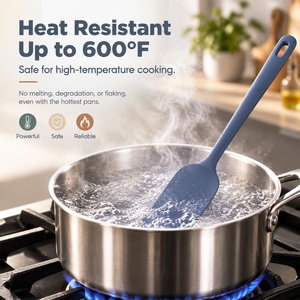 5-Piece Silicone Spatula <b>Set</b> for Baking Mixing and <b>Cooking</b> Heat Resistant 446°F Food Grade Kitchen <b>Utensils</b> Dishwasher Safe - Product Image 6