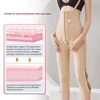Taille haute corps façonnage ventre contrôle bout à bout levage Shapewear post-aspiration Double face fermeture éclair cuisse Compression pantalon respirant