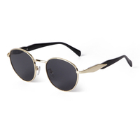 STY9578A Lunettes de soleil tendance 2026 à petite monture ronde pour femmes et hommes, monture métallique, protection UV, verres de conduite