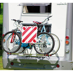 Panneau d'avertissement en plastique pour porte-vélos avec disques réfléchissants rouges, panneau de signalisation de danger pour remorque arrière en plastique - Product Image 5