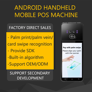 Lecteur biométrique sans contact de veine palmaire, terminal mobile Android pour <span class=keywords><strong>paiement</strong></span> POS, Bluetooth, batterie 6040 mAh pour la vente au détail et l'hôtellerie - Product Image 2