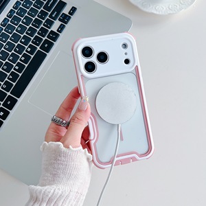 Étui hybride transparent double couche TPU+PC Armor pour <span class=keywords><strong>iPhone</strong></span> Air <span class=keywords><strong>11</strong></span> 12 13 14 15 16 17 Pro Max, compatible avec la charge sans fil, magnétique, antichoc - Product Image 5