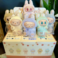 Popmart Labubu The Monsters Macaron Have a Seat Blind Box, porte-clés, jouets en vinyle et peluche, poupée mignonne, boîtes mystère, original et authentique