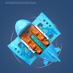 Grande aereo elettrico universale modello di simulazione, musica e illuminazione a 360 gradi rotanti aereo giocattolo elettrico per bambini - Product Image 4