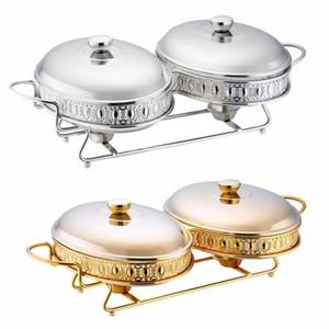 Chauffe-<span class=keywords><strong>Plat</strong></span> de Luxe en Acier Inoxydable et Verre, Réchaud Portable <span class=keywords><strong>pour</strong></span> Buffet, Idéal <span class=keywords><strong>pour</strong></span> la Restauration - Product Image 4