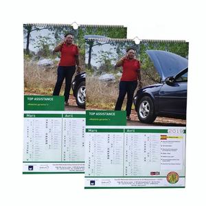 Papier <span class=keywords><strong>chinois</strong></span> personnalisé format A4 reliure spirale 3 <span class=keywords><strong>mois</strong></span> papier <span class=keywords><strong>calendrier</strong></span> de planificateur mural - Product Image 5