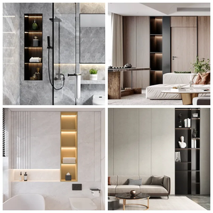 Kệ tường bằng thép không gỉ chống thấm nước có đèn <span class=keywords><strong>LED</strong></span>, gắn tường, tiết kiệm không gian để trưng bày rượu, cây cảnh, sách, bình hoa - Product Image 2