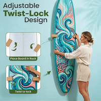 Support mural en bois pour planches de surf, support mural décoratif en bois pour planches à pagaie, support de rangement pour planches de surf