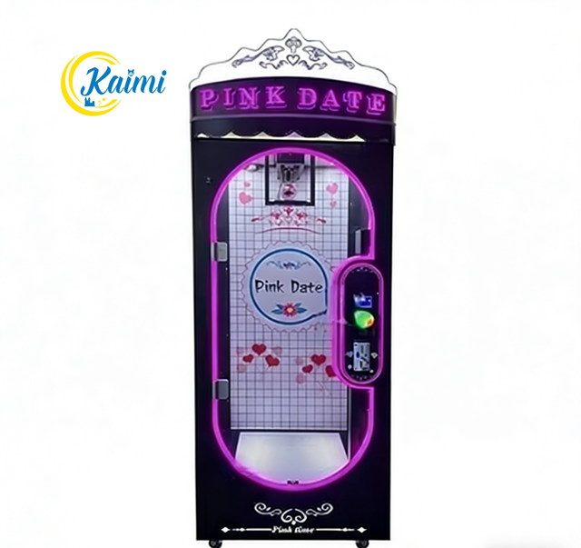 KAIMI Commercial Pink Themed Claw Crane Machine, Coin-Operated Arcade Game for Cafe and Shopping Mall