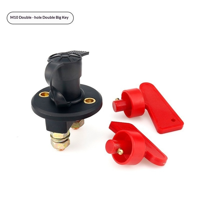 300A M10 Copper Post 2-Hole Flame Retardant ABS Battery  Battery Isolator Switch High-Current Car Modification Parts