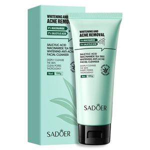 <span class=keywords><strong>Nettoyant</strong></span> à l'acide salicylique blanchissant et éliminant l'acné <span class=keywords><strong>Nettoyant</strong></span> à l'arbre à thé au niacinamide - Product Image 1