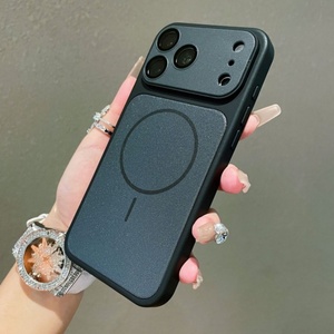 Funda de cuero magnética tejida con carga inalámbrica para iPhone 12-17 Pro Max, cubierta rígida protectora de fábrica para negocios y tecnología. - Product Image 2