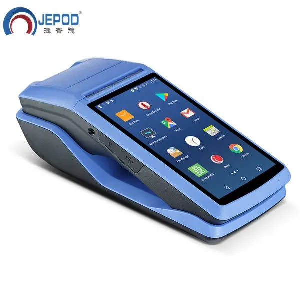 JEPOD JP-M1高速5インチタッチスクリーンハンドヘルド4Gブルートゥース指紋ワイヤレスモバイルAndroid POSシステム (NFCリーダー付き)