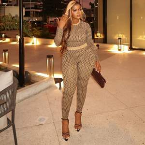 Mono ajustado de manga larga para mujer 2026, estampado digital, poliéster modal, sin costuras, para fiesta y discoteca - Product Image 3