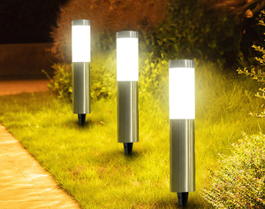 Solar Outside Bright Lawn Light Waterproof Solar Flower Pathway Lamp Post Led Color Lights Garden Yard Street Decoration