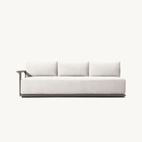 Ensemble de canapés de patio en aluminium de luxe, canapé d'extérieur détachable de style américain pour jardin, villa, hôtel, balcon