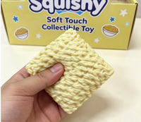 Jouet anti-stress souple et croustillant en forme de nouilles instantanées, à presser, pour la relaxation, objet de collection, décoration de bureau, cadeau