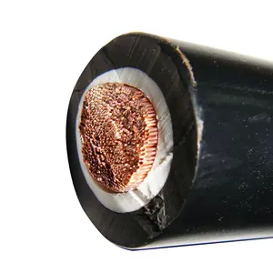 Kabel las tembaga fleksibel, 600V 1/0 2/0 Gauge kabel baterai isolasi karet AWG