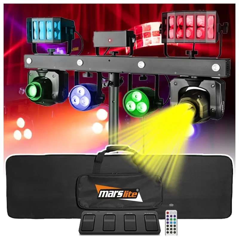 Sistema de iluminação portátil para DJs, equipamento com suporte para DJs, barra de luzes para festas e discotecas, bar de iluminação para DJs e bailarinos