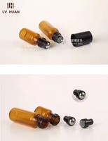 Petite bouteille en verre à bille, compacte et facile à transporter, pour usage quotidien en voyage, avec impression sérigraphique, couleurs personnalisables disponibles