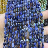 Perles facettées en pierre naturelle en forme de goutte d'eau 4*6mm, pépites d'améthyste en pierres précieuses brutes pour la fabrication de bijoux DIY